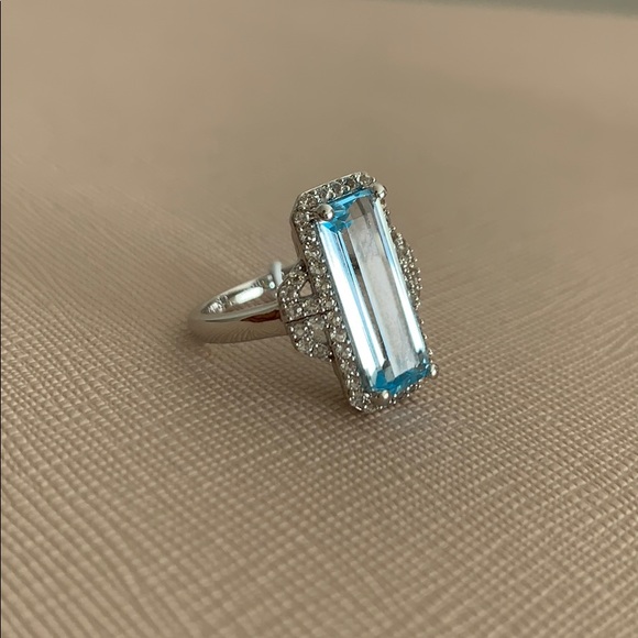Delmar Silver Sky Blue Topaz💎 Statement Ring 💍